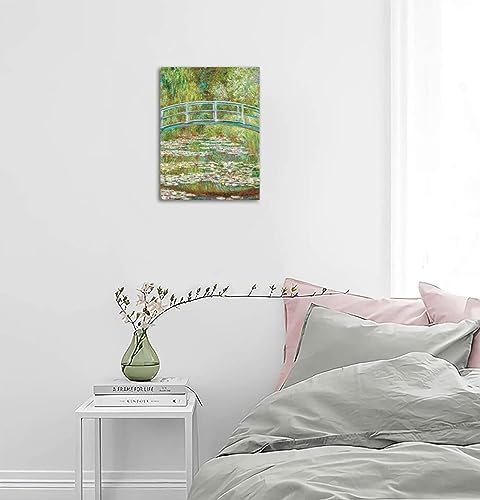 HYFBH Claude Monet Water Lily Bridge Wall Art Prints Ready to Hang 12x16 In by HYFBH - Used condition - Image 3