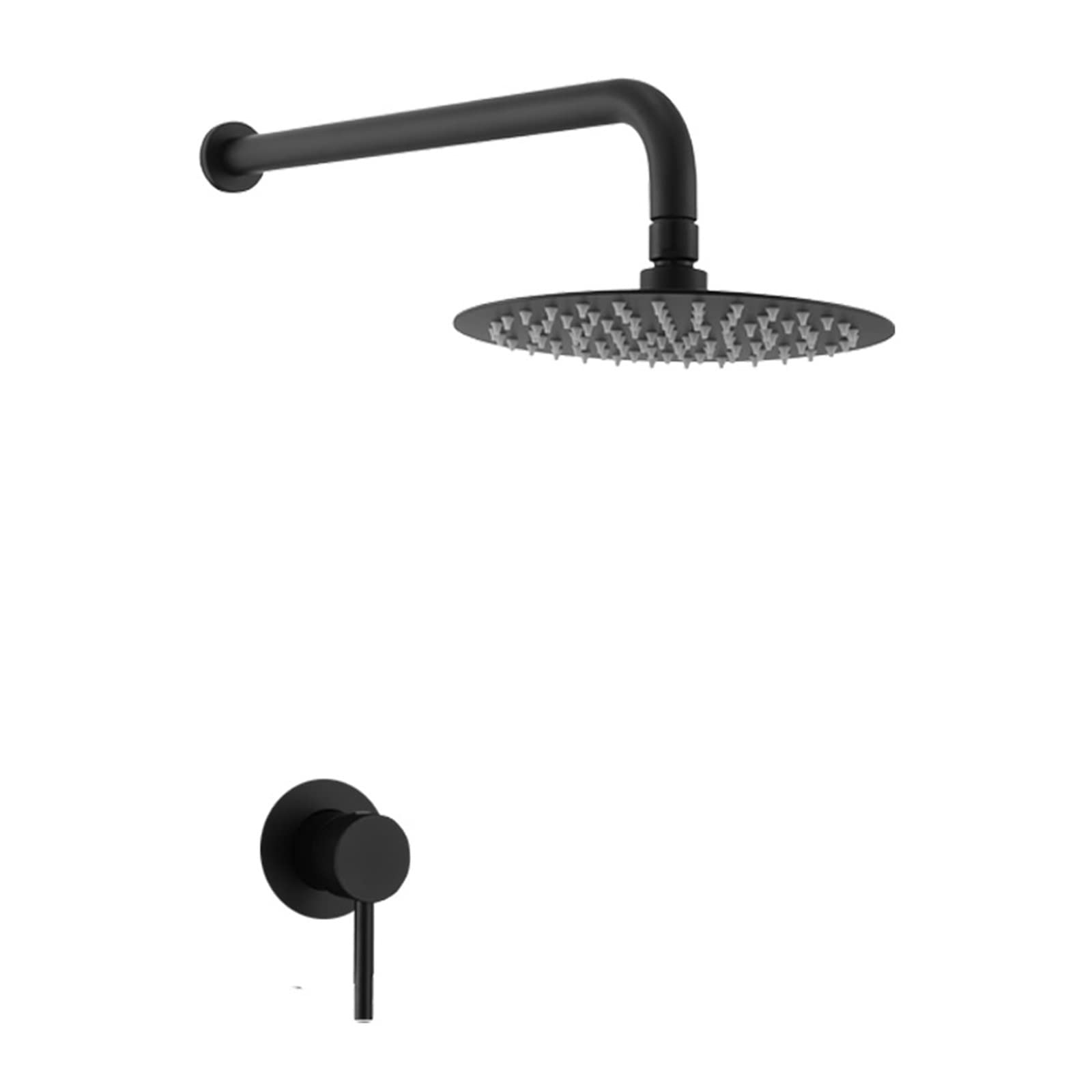 Ensemble de douche en acier inoxydable doré avec douche carrée 10 pouces et bras mural - 8