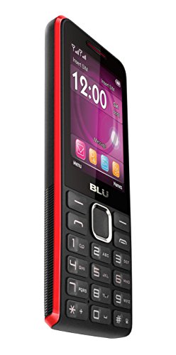 BLU Tank II T193 Unlocked GSM Dual-SIM Cell Phone w/ Camera and 1900 mAh Big Battery - Unlocked Cell Phones - Retail Packaging - Black Red