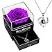 Rose Éternelle Boîte à Bijoux en Forme de Roses et de Fleurs - Cadeau pour Femme, mère, Petite Amie, Maman, Couple, sœur pour Saint Valentin Noël Anniversaire la fête des mères
