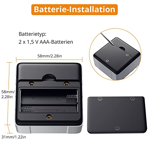Neoteck Digitaler LCD Winkelmesser Neigungsmesser Inklinometer Wasserdicht Bevel Box Winkelmessgerät Wasserwaage(Batterie enthalten) - Blau