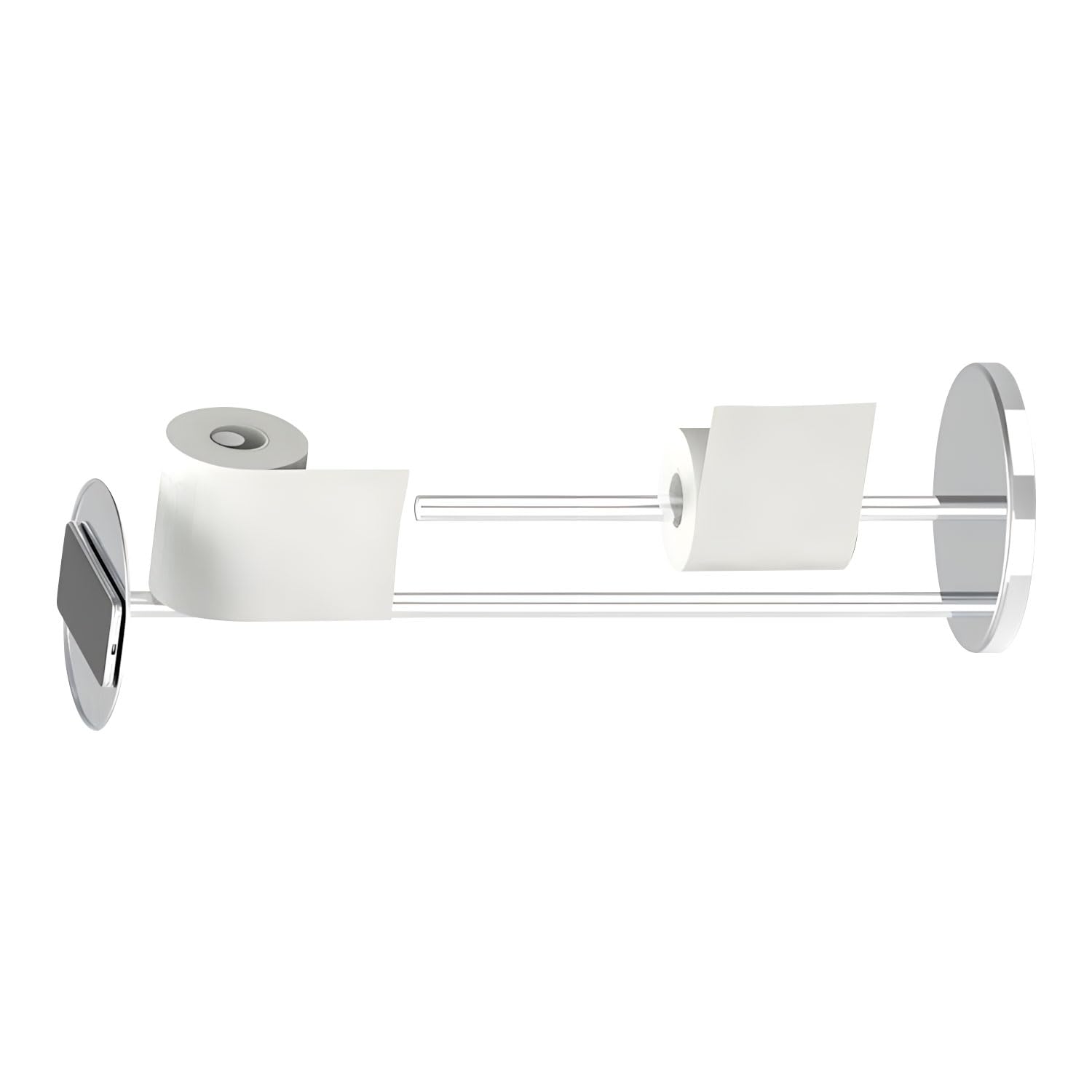 Cazstyk Silver Stainless Steel Dispenser Offering Space Saving Design Holds Multiple Rolls Easy Install Tissue Holder