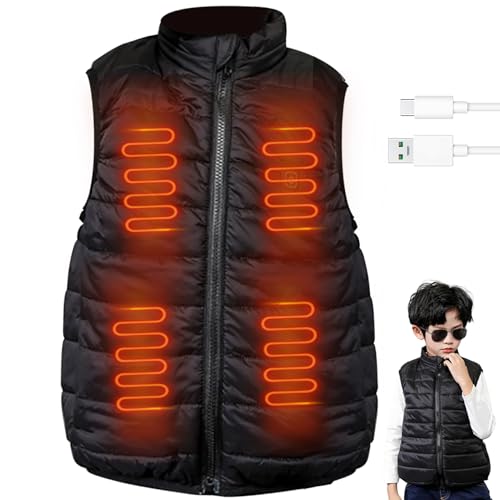 Gilet chauffant pour enfants lavable veste thermique 13 zones de chaleur