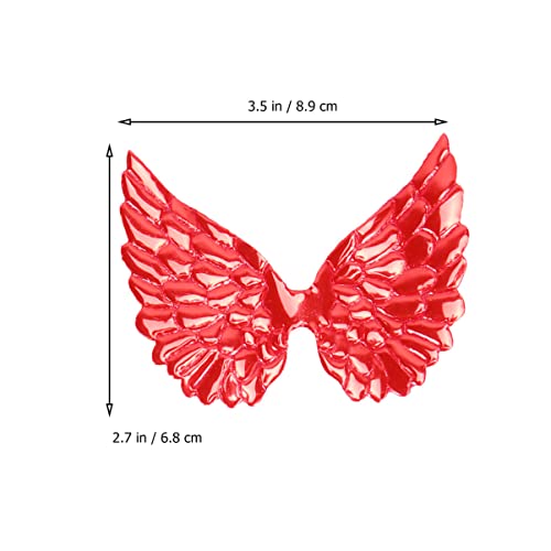 HEALLILY 30pcs Iridescent Angel Wing Fabric Embossed Iridescent Wing Patches for DIY Crafts Hair Accessories Crafts Material Random Color - Image 2