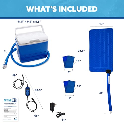 Image of Polar Active Ice 3.0 | 9 QT Cold Therapy Ice Machine | Programmable Timer | Full Circumference Knee Pad | Cryotherapy Pain Relief System | Ace Bandage Style Compression