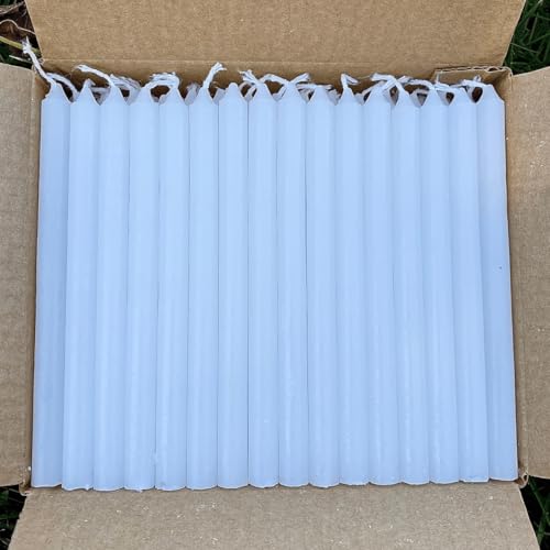 Kit 150 Vela Palito 16cm Branca Parafina 100% Pura