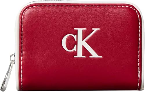 Calvin Klein Contrast CK Portefeuille Femme Moyen Zippé Noir