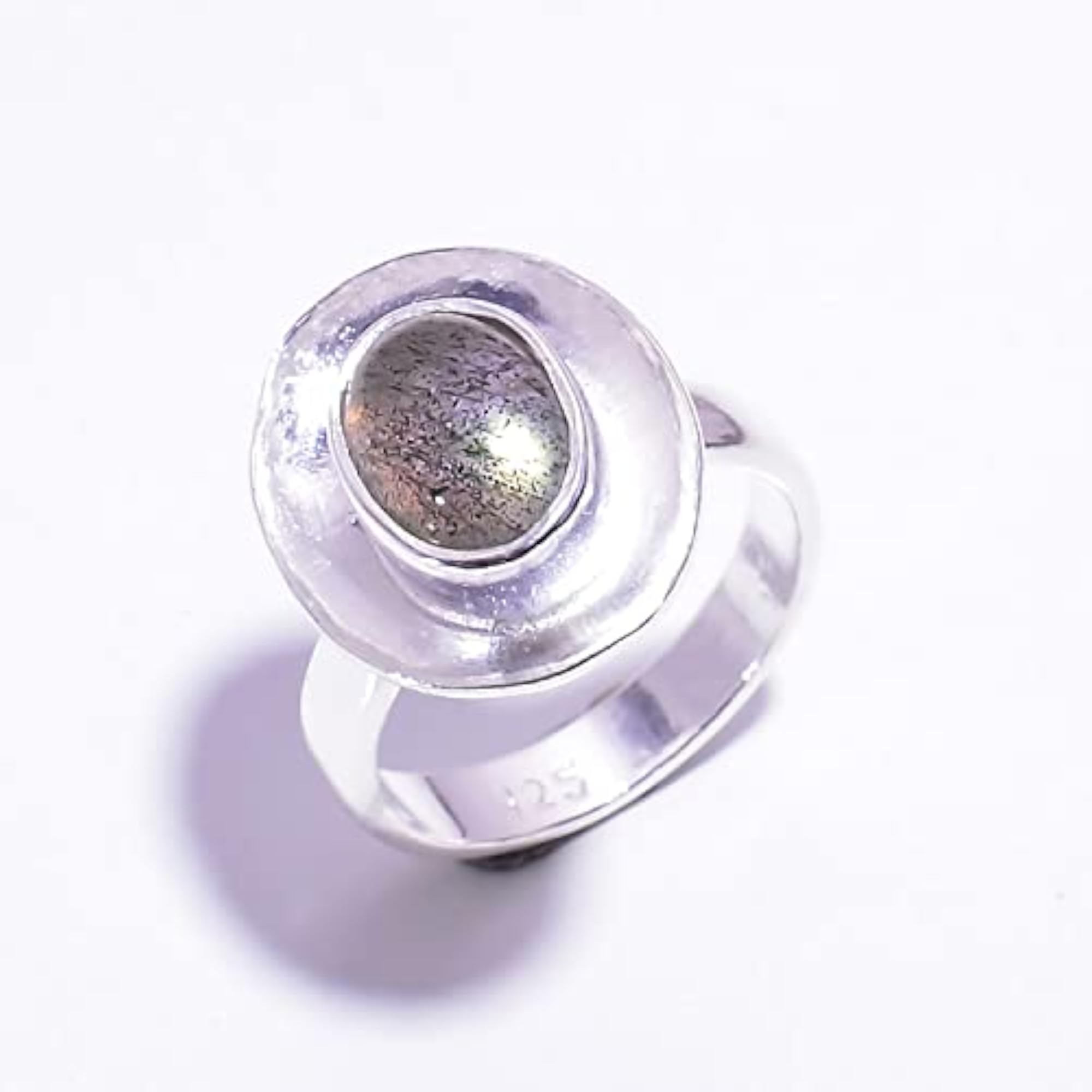 Children's Exclusive Labradorite Oval Shape 925 Sterling Ring