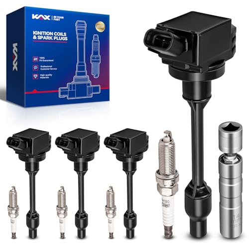 Image of KAX 4 Ignition Coils & 4 Spark Plugs Set for Toyota Camry, RAV4, Corolla