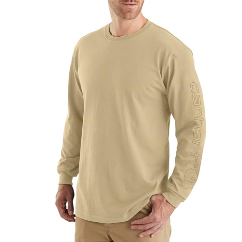 Image of Carhartt Men's Dearborn Loose Long-Sleeve Logo T-Shirt Closeout