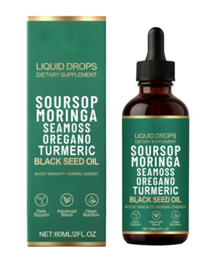 Gotas líquidas naturales de guanábana, sistema inmunológico y apoyo a la salud intestinal, para apoyo celular, refuerzo inmunológico, sin alcohol,1Pcs