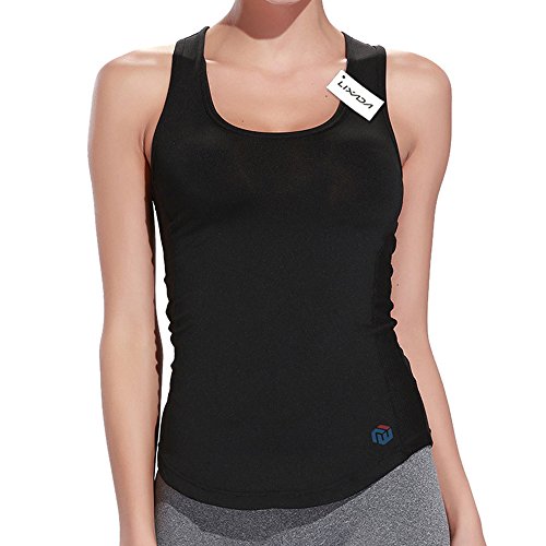 DECDEAL mulheres sem mangas costas nadador estampa camisa esporte para Yoga Gym Yoga elegante colete