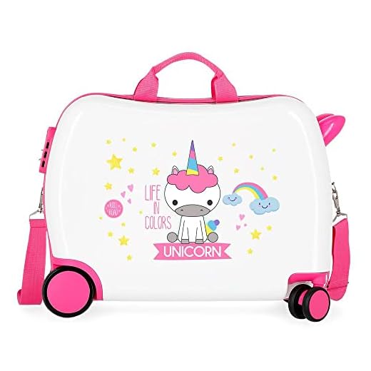 Roll Road Little Me Maleta Infantil Multicolor 50x38x20 cms Rígida ABS Cierre combinación 34L 2,1Kgs 4 Ruedas Equipaje de Mano