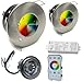 Planetitaly KIT faretto SMART WiFi cromoterapia IP65 box doccia LED 6W RGB lampada multicolore 24V centralina controllo vocale alimentatore RGBW 4000K luce naturale (Silver spazzolato, KIT 2 pz) immagine