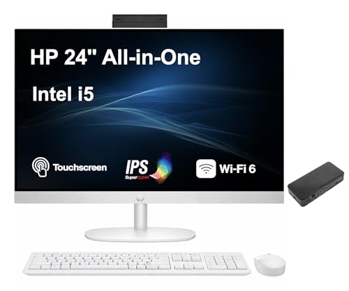 Image of HP 24 Business All-in-One 23.8 inch Touchscreen IPS FHD Display (Intel i5-1334U, 32GB DDR4, 4TB PCIe SSD, Intel UHD, WiFi 6, Webcam, Bluetooth 5.3, Win 11 Pro) w /USB-C Dock