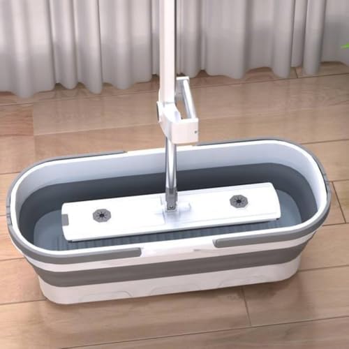 Balde Dobrável Retrátil com Rodinhas, 26 Litros, Retangular em Silicone, Compacto e Prático para Lav