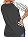 DOLNINE Women's Plus Size T-Shirt Short Sleeve Raglan Striped Tops Tunic Dark Grey-22W