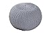 DuNord Design Hocker Sitzkissen Strickhocker Pouf 50cm grau Beistelltisch Strick Ablage