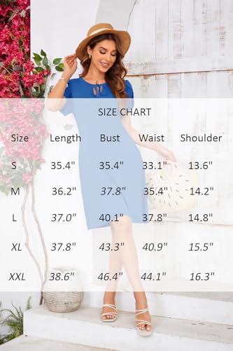 Image of Women's Summer Dresses 2026 Casual T Shirt Dress Short Sleeve A-Line Dress Loose Sundress Swing Dress with Pockets