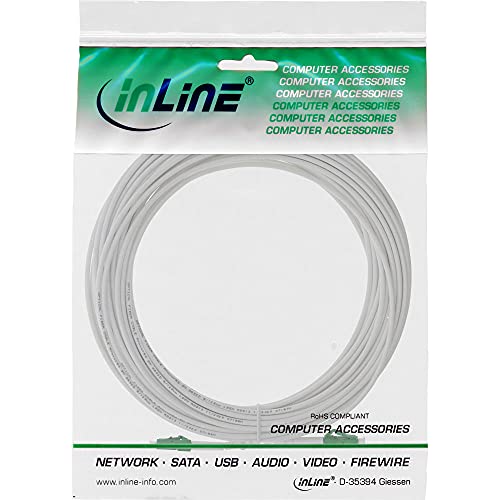 InLine® LWL Simplex Cable, FTTH, LC/APC 8° to LC/APC 8°, 9/125µm, OS2, 15 m, White, Green, 15m - Image 2