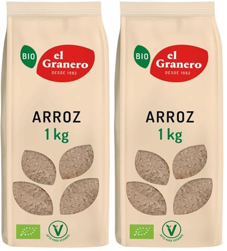 El Granero Integral - Arroz Bio - 1 kg - Rico en Hidratos de Carbono, Minerales y Vitaminas - Alto Poder Nutritivo - Gran Fuente de Energía - Favorece la Salud Digestiva - Apto para Veganos