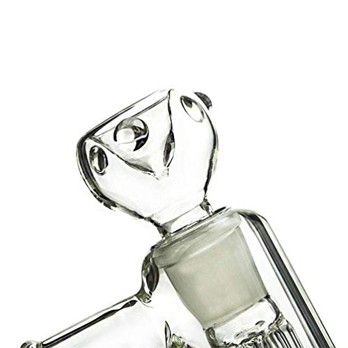 RORA Glass Bongs Water Pipes hammer 6 Arm perc recglass percolator bubbler 18.8mm Glass Bongs matrix Handmade pipes Mini recycler Glass Waterpipe