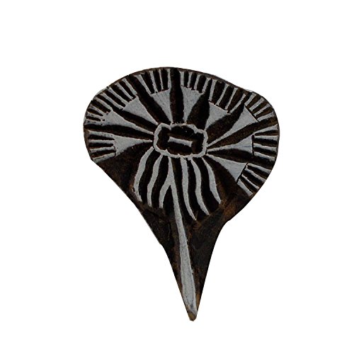 Wild Flower Motif Fox Wooden Printing Stamps Textile Scrapbook Henna Tattoo Clay Wood Print Craft Blocks