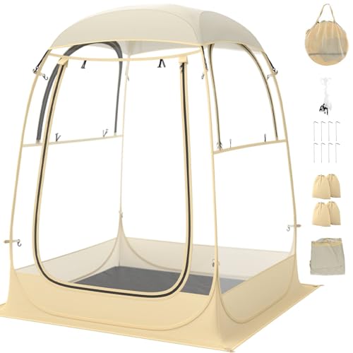 TANGZON Pop up Bubble Tent, Weatherproof Instant Sports Tent with Carrying Bag, Floor Mat, Portable Outdoor Clear Shelter for Events Fishing Camping Cheering
