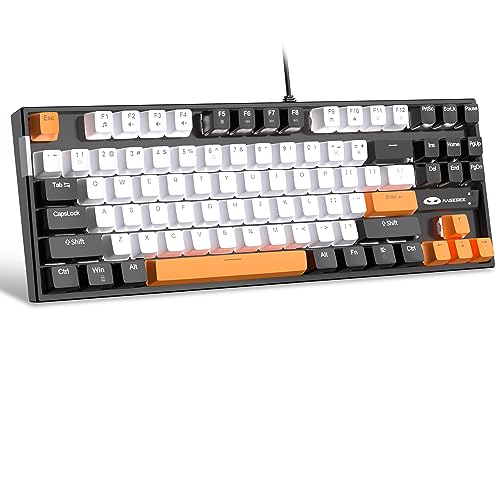MageGee 75% Mechanical Gaming Keyboard, Yellow Switch, LED...