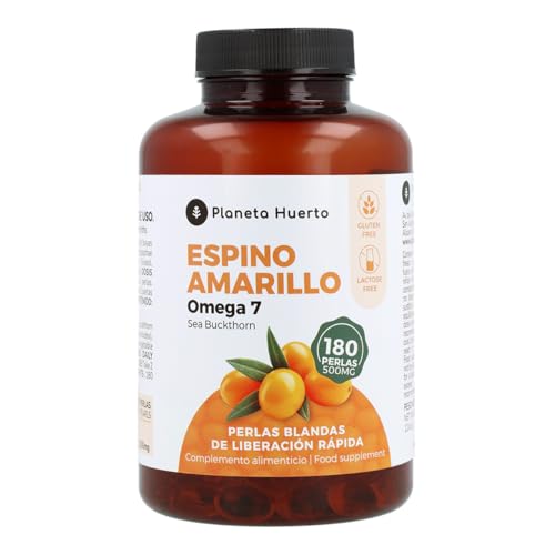 PLANETA HUERTO | Omega 7 180 Cápsulas Suplemento Natural Rico Vitaminas A, B1, B2, C, E y K - Omega 7 Acción Antiinflamatoria y Antioxidante
