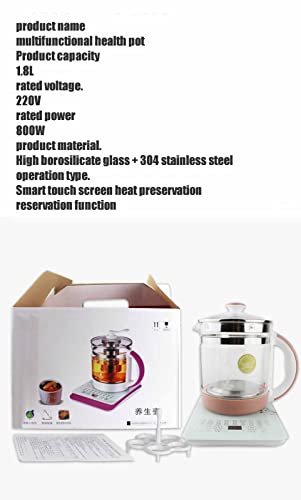 Tetera eléctrica multifuncional de vidrio borosilicato 1.8L miniatura 7