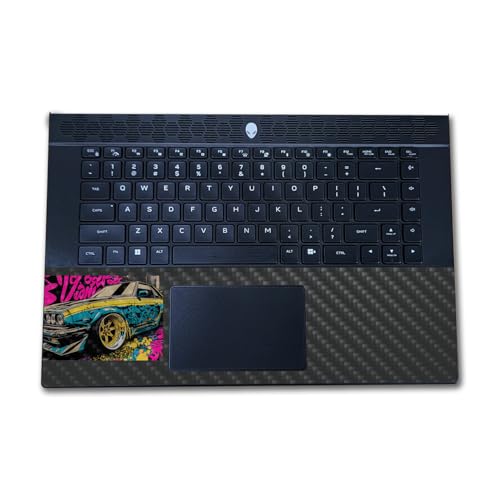Image of Carbon Fiber Laptop Skin Compatible with Alienware M16 R2 (2024) - Camber - Premium 3M Vinyl Protective Wrap Decal Cover - Easy to Apply | Crafted in The USA by MightySkins