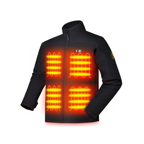 Men's Heated Jacket 5-Zone with Battery Pack - Black XL