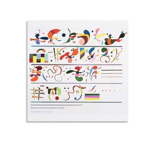 Kandinsky Succession poster sur toile suspendue, art abstrait et déco murale 70x70