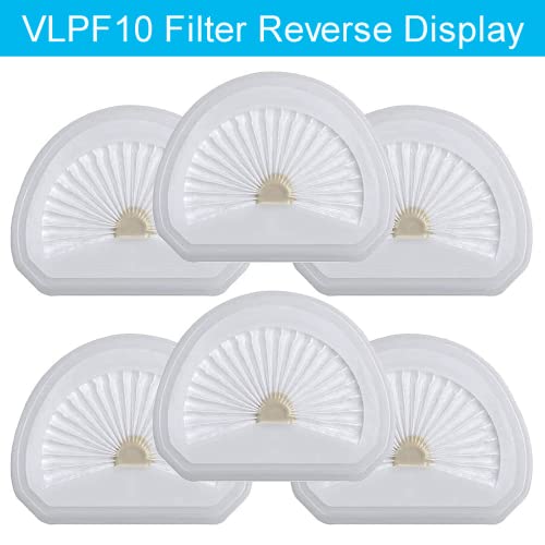 Image of 6 Pack VLPF10 Filter for Black + Decker Dustbuster Cordless Handheld Vacuum | Compatible with HLVA320J26, HLVA325J10, HLVA315J22 Replacement Filter HLVA315J, HLVA320J, HLVA325BP07 Part N575266, N600601