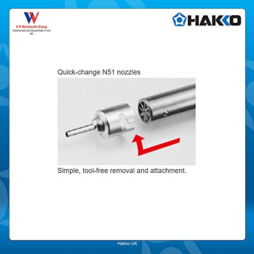 Image of Hakko Hot Air Rework Nozzle, N51-50 Set (1,3,4 &5)