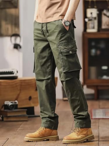 Image of TAGAS Men's Cotton Cargo Pants | Men Cargo Jogger Pant | Slim Fit Track Pants with Side Pockets | Stylish Streetwear Lower for Gym, Casual & Travel