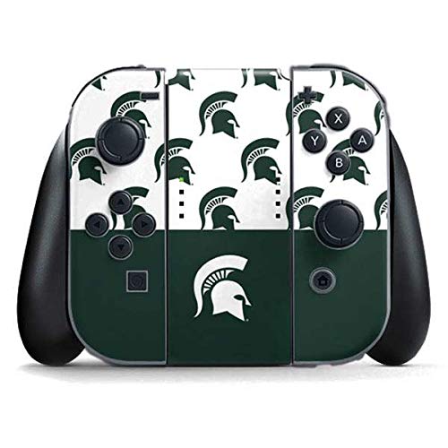 Skinit Decal Gaming Skin Compatible with Nintendo Switch Joy Con Controller - Officially Licensed Michigan State University Spartans MSU Split Design