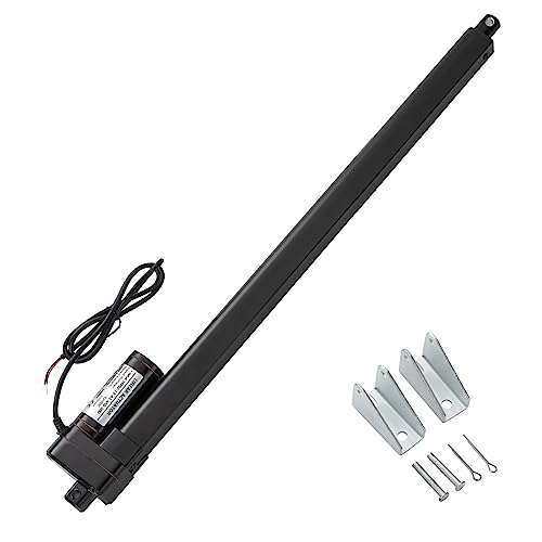 Jqdml HY02-700MM12V3000N-B-N Linear Actuator 12V 28 Inch Long Stroke 660Lbs/3000N Heavy Duty Speed 0.2"/Sec (5Mm/S) Ip65 Waterproof Electric Actuator cover