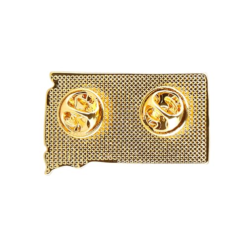 Image of State Shaped Map Lapel Metal Pin Enamel Brooch Keepsake Beautifully Designed for Backpack Hat