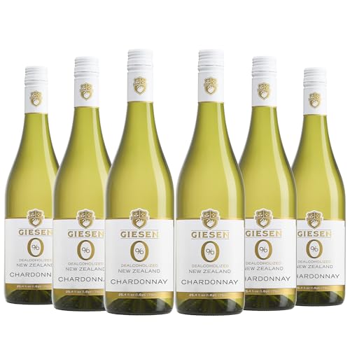 Image of Giesen Dealcoholized Chardonnay, Non-Alcoholic White Wine, Fresh Citrus, Luscious Smooth Texture and cedar oak finish, New Zealand, 750ml (6, 6 Pack)