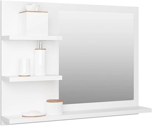 Miniatura 3 de Espejo de pared para baño, espejo de baño que se cuelga horizontal o verticalmente, ideal para dormitorio, sala de estar, espejo de baño, color