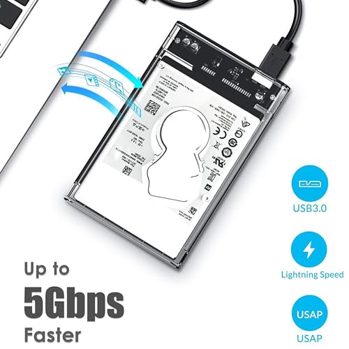Boîtier SSD 2,5 transparent contre le manque d'espace PC 4To