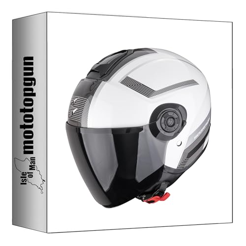 Casque jet Scorpion Exo-City II Cosmos argent mat et blanc en taille L