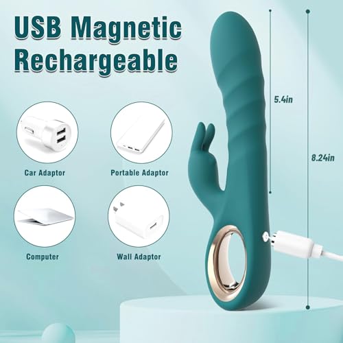 Image of Thrusting Dildo Vibrator Female Sex Toys - SeYouYou 3 in 1 Women Sex Toys with 10 Vibration & 5 Thrusting Modes - Clitoral Stimulator Vibrators Adult Toys for Women Couples(Green) | 3 in 1 Women Sex Toys Clitoral Stimulator Vibrators Adult Sex Toys for Women Couples Solo Pleasure