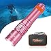 ORCATORCH D710V Tri-Color Wide Angle Beam Underwater Video Light & D710 Pink Dive Light Combo (3000 Lumens)