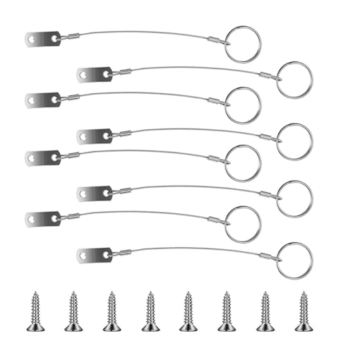 Zerodeko Câble de Sécurité Set de Pièces en Acier Inoxydable 316 Résistant Traction Anneau Lot de 8 pour Applications Marines pour et Boat