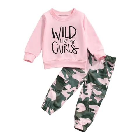 RWYBEYW Toddler Girls Camouflage Outfit Set Cover