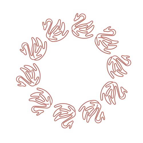 GLIDESMOOTH ペーパークリップ メモクリップ 可愛い ブックマーク 書類整理/招待状/付箋/手紙/メモ帳用 文房具 オフィス 装飾 色が豊富 スタイルが多様 オフィス用品 10個セット 白 鳥 赤色 動物シリーズ