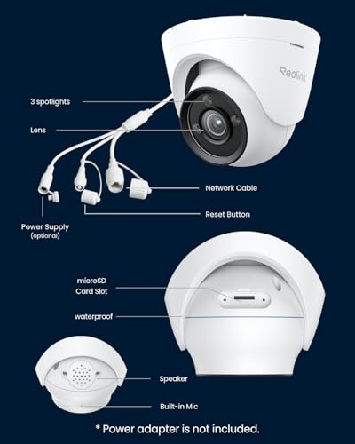 REOLINK PoE Security Camera CX820, ColorX 4K UHD True Color Night Vision - image 9